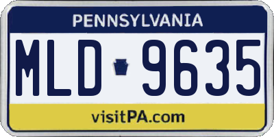 PA license plate MLD9635