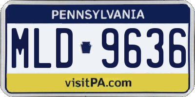 PA license plate MLD9636