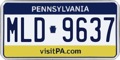 PA license plate MLD9637