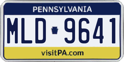 PA license plate MLD9641