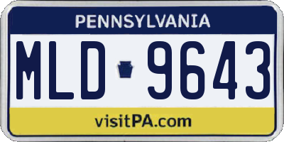 PA license plate MLD9643