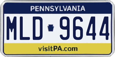 PA license plate MLD9644