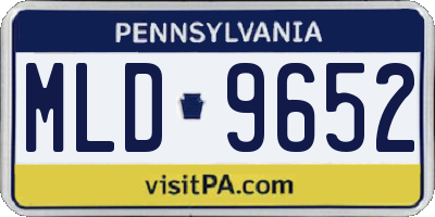PA license plate MLD9652