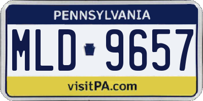 PA license plate MLD9657