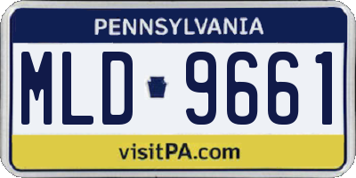 PA license plate MLD9661