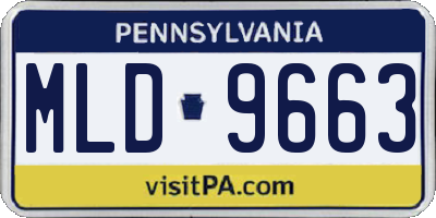 PA license plate MLD9663