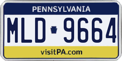 PA license plate MLD9664