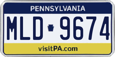 PA license plate MLD9674