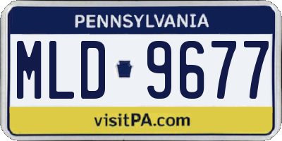 PA license plate MLD9677