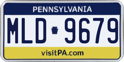 PA license plate MLD9679