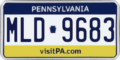 PA license plate MLD9683