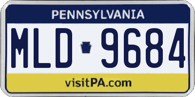 PA license plate MLD9684