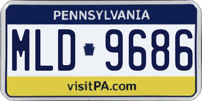 PA license plate MLD9686