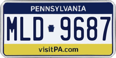 PA license plate MLD9687