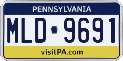 PA license plate MLD9691