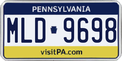 PA license plate MLD9698