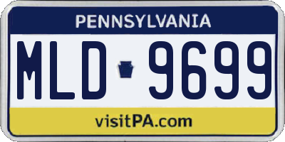PA license plate MLD9699