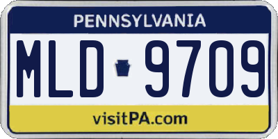 PA license plate MLD9709