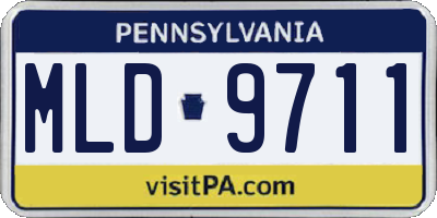 PA license plate MLD9711