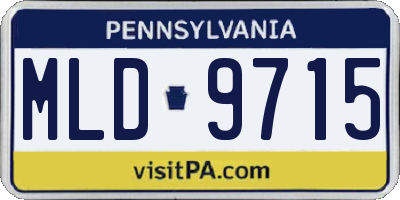 PA license plate MLD9715