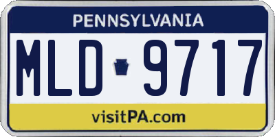 PA license plate MLD9717