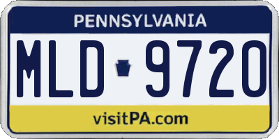 PA license plate MLD9720