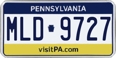 PA license plate MLD9727
