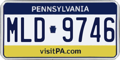 PA license plate MLD9746