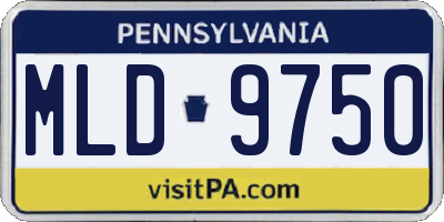 PA license plate MLD9750