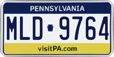PA license plate MLD9764