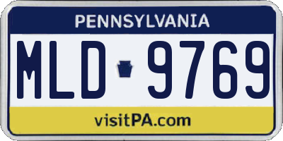 PA license plate MLD9769