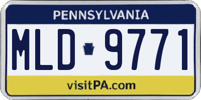 PA license plate MLD9771