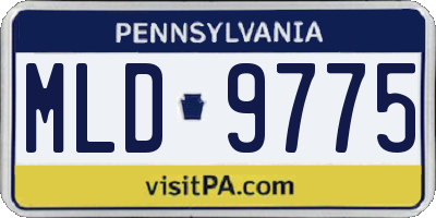 PA license plate MLD9775