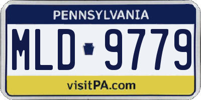 PA license plate MLD9779