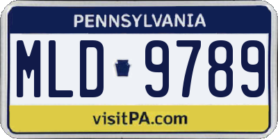 PA license plate MLD9789