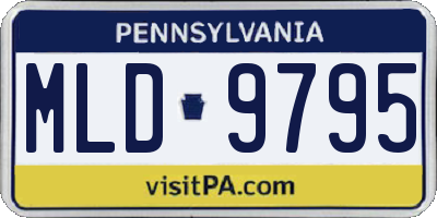 PA license plate MLD9795