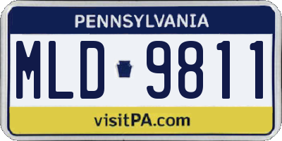 PA license plate MLD9811