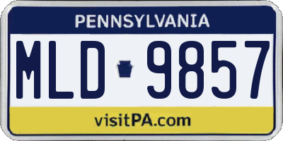PA license plate MLD9857