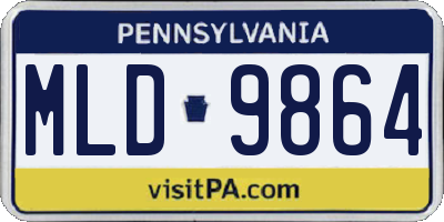 PA license plate MLD9864