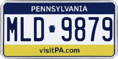 PA license plate MLD9879