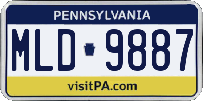 PA license plate MLD9887