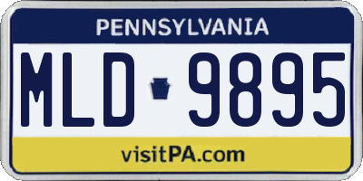 PA license plate MLD9895