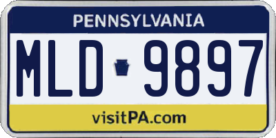 PA license plate MLD9897