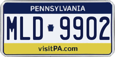 PA license plate MLD9902