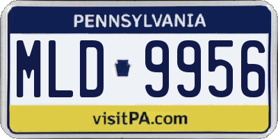 PA license plate MLD9956