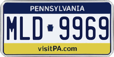 PA license plate MLD9969