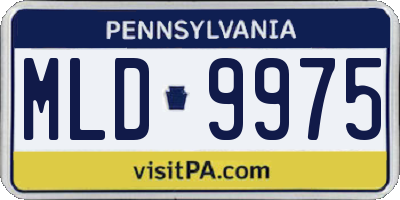 PA license plate MLD9975