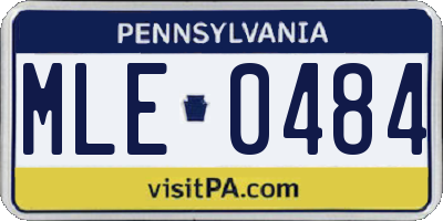 PA license plate MLE0484