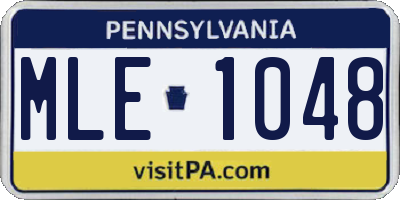 PA license plate MLE1048