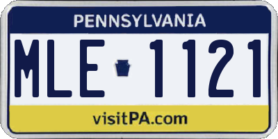 PA license plate MLE1121